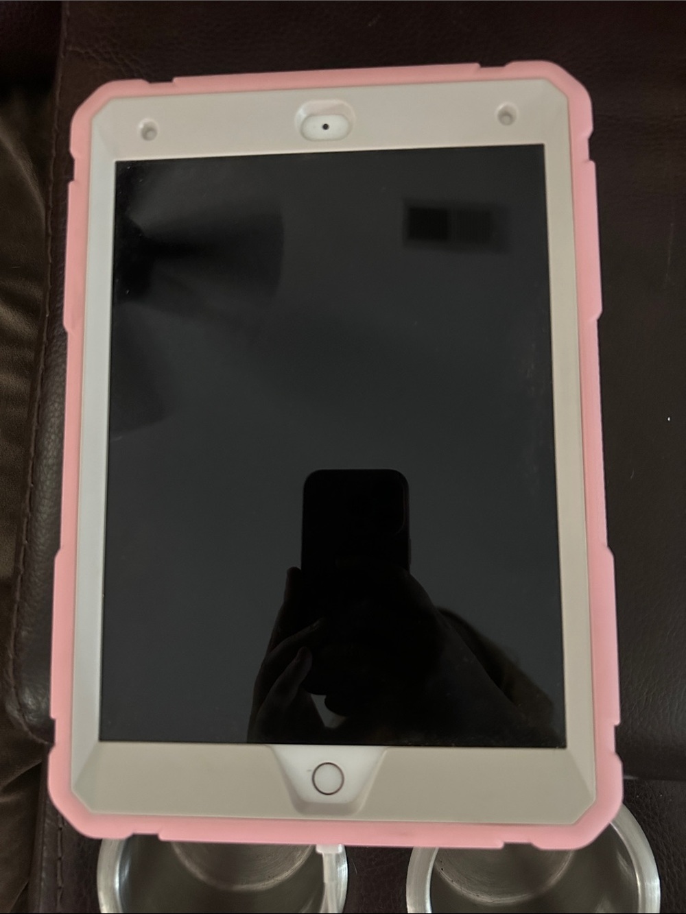 Apple Tablet with Pink Protective Case and Apple Pencil